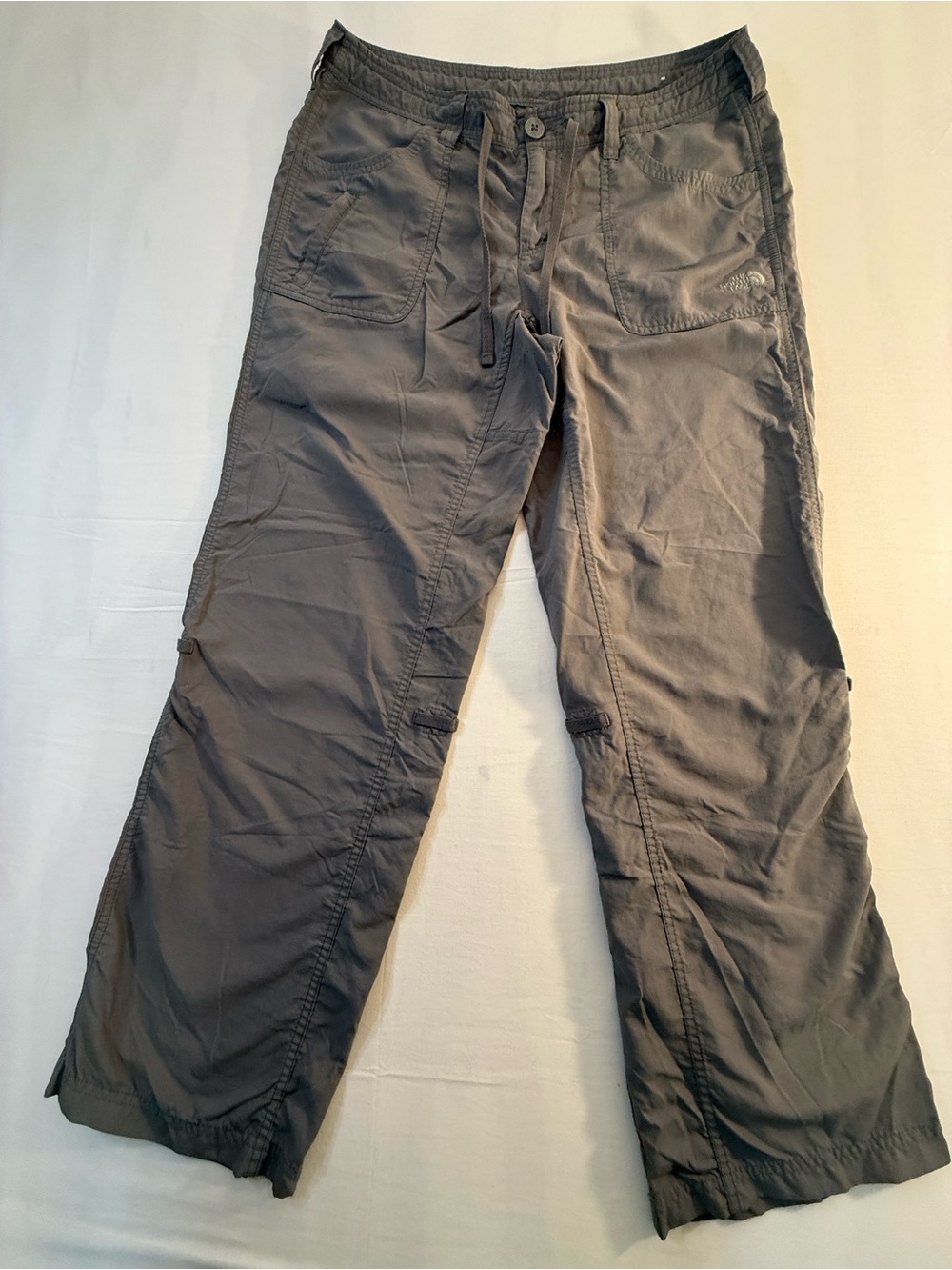 The North Face Women's Gray Cargo Pants - Drawstring Waist Convertible to Shorts